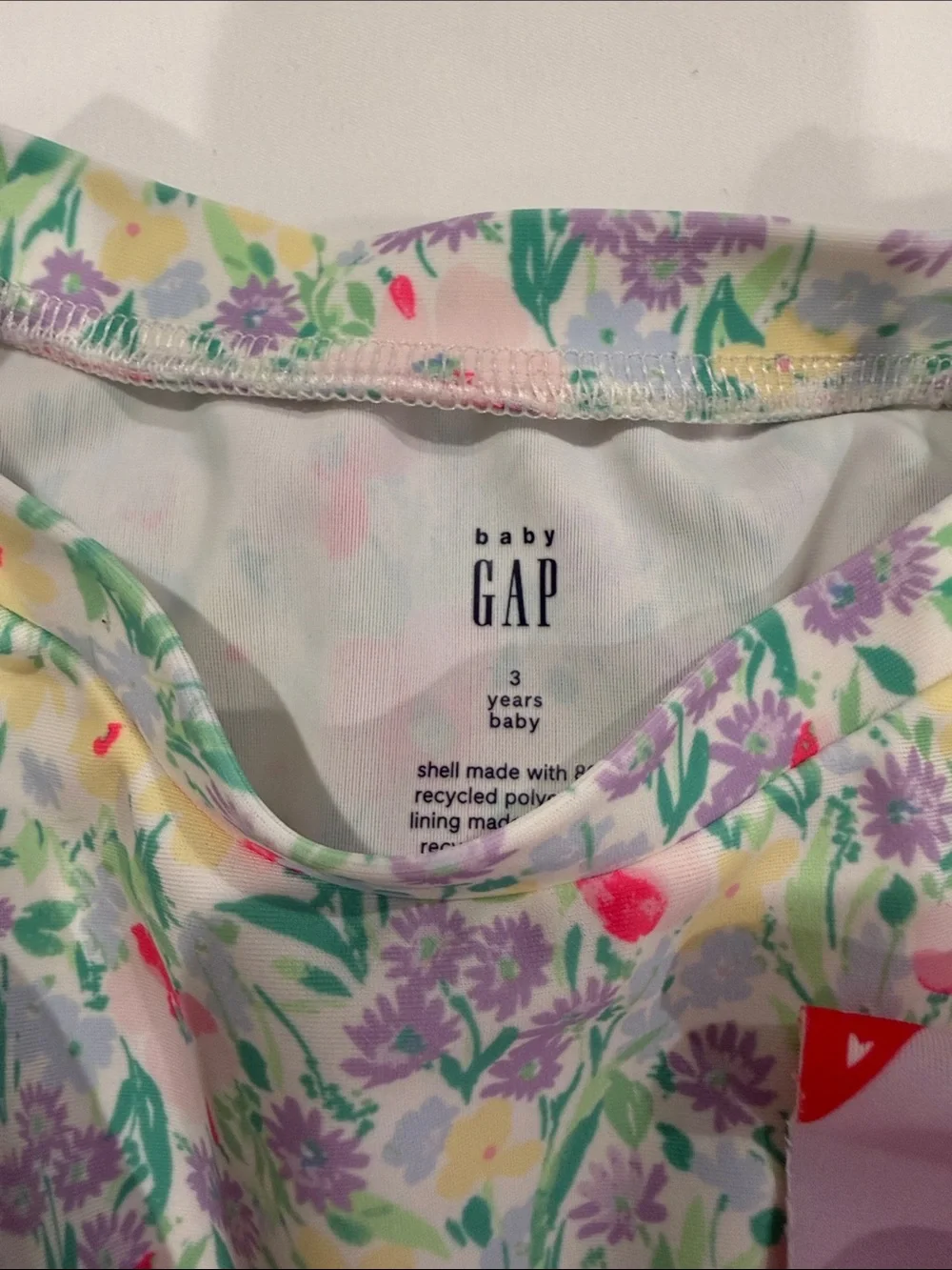 GAP Kids Pink Strawberry Print Rashguard & Floral Top